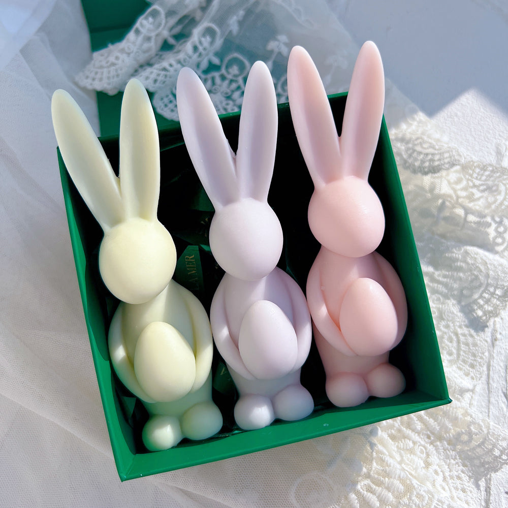 Easter Bunny heart candle moulds