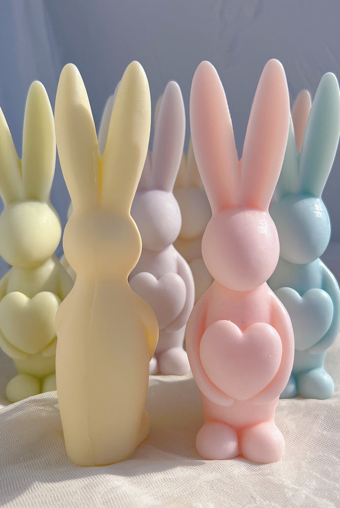 Bunny heart candle moulds