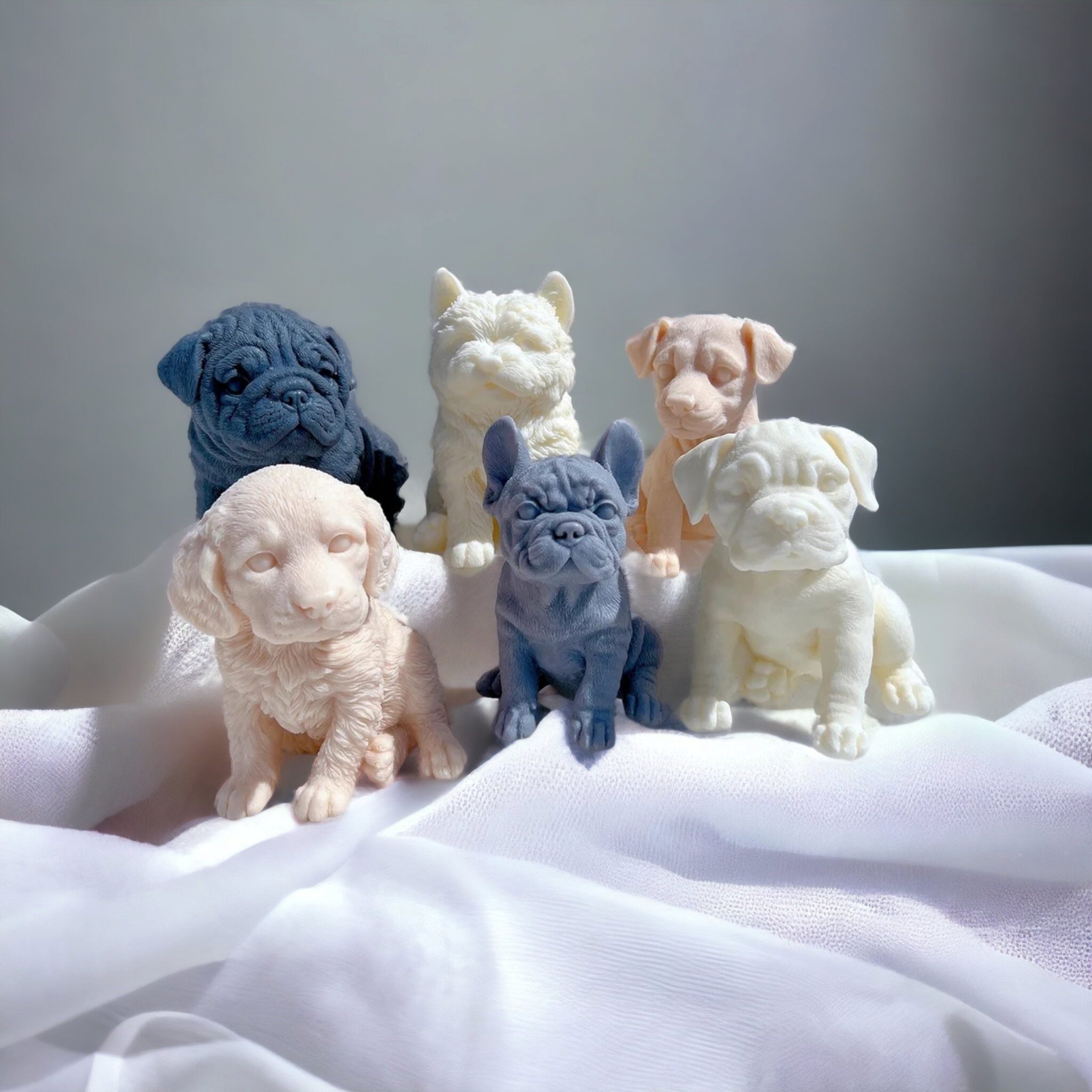 Puppies silicone candle moulds