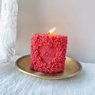 Roses and heart candle moulds