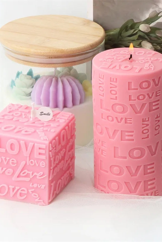 Love Pink Candle mould