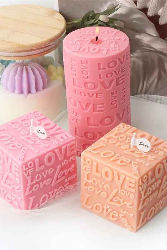 Love Pink Candle mould