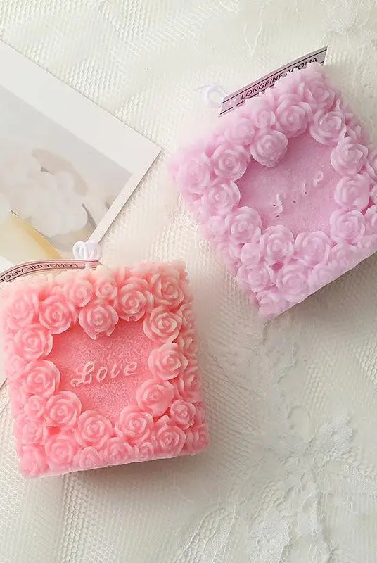 Roses and heart candle moulds