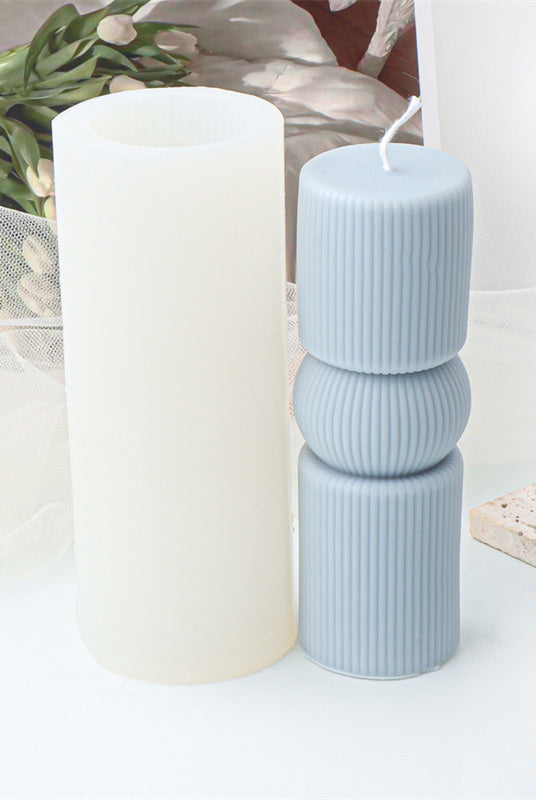 Cylindrical Column Candle Moulds 4 - Silicone Mould, Mold for DIY Candles. Created using candle making kit with cotton candle wicks and candle colour chips. Using soy wax for pillar candles. Sold by Myka Candles Moulds Australia
