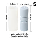 Cylindrical Column Candle Moulds 7 - Silicone Mould, Mold for DIY Candles. Created using candle making kit with cotton candle wicks and candle colour chips. Using soy wax for pillar candles. Sold by Myka Candles Moulds Australia