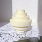 Ribbed Chandelier Candle Mould 10 - Silicone Mould, Mold for DIY Candles. Created using candle making kit with cotton candle wicks and candle colour chips. Using soy wax for pillar candles. Sold by Myka Candles Moulds Australia
