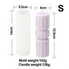 Cylindrical Column Candle Moulds 10 - Silicone Mould, Mold for DIY Candles. Created using candle making kit with cotton candle wicks and candle colour chips. Using soy wax for pillar candles. Sold by Myka Candles Moulds Australia