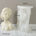 Flower Princess Candle Moulds 4 - Silicone Mould, Mold for DIY Candles. Created using candle making kit with cotton candle wicks and candle colour chips. Using soy wax for pillar candles. Sold by Myka Candles Moulds Australia