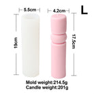 Cylindrical Column Candle Moulds 5 - Silicone Mould, Mold for DIY Candles. Created using candle making kit with cotton candle wicks and candle colour chips. Using soy wax for pillar candles. Sold by Myka Candles Moulds Australia