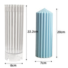 Circus Pillar Candle Moulds 7 - Silicone Mould, Mold for DIY Candles. Created using candle making kit with cotton candle wicks and candle colour chips. Using soy wax for pillar candles. Sold by Myka Candles Moulds Australia
