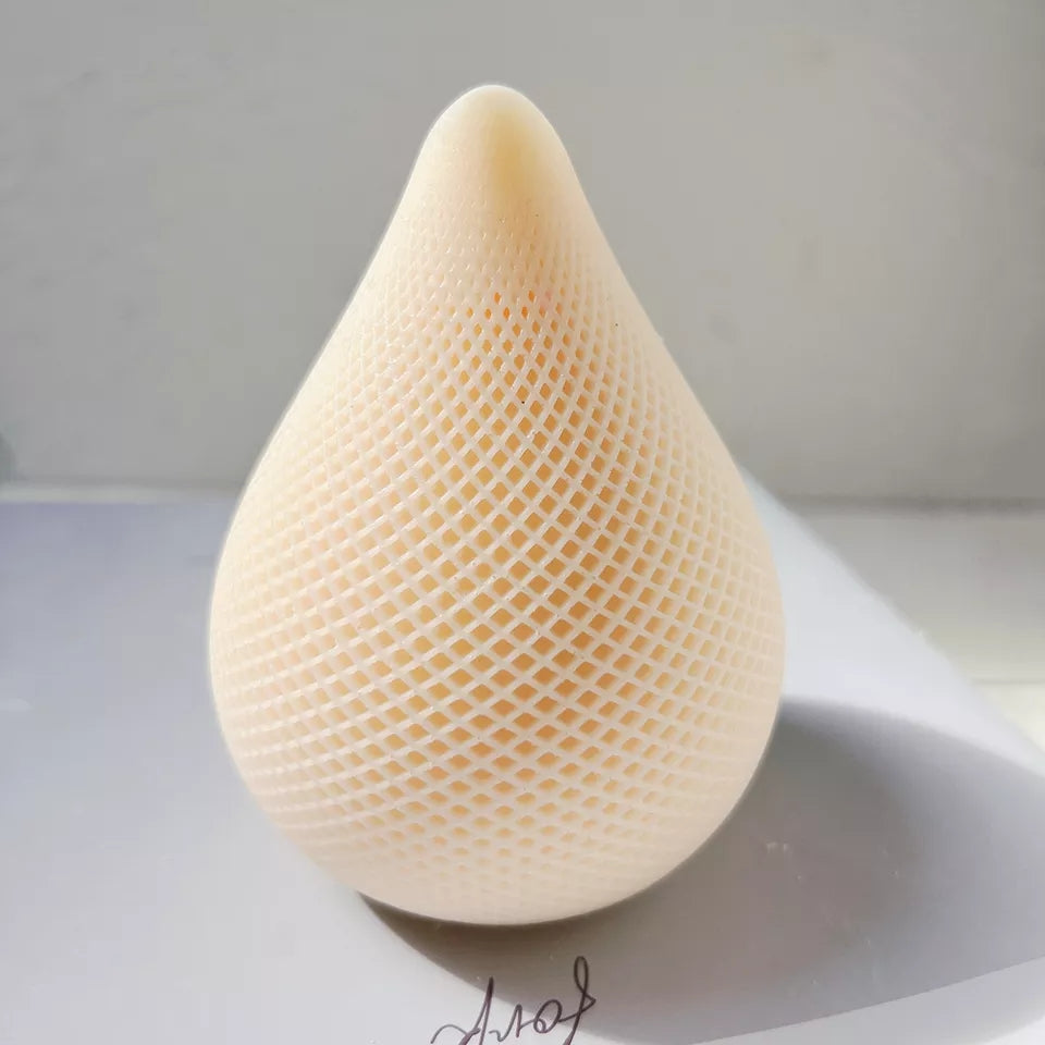 Rain Drop Candle Mould 2 - Silicone Mould, Mold for DIY Candles. Created using candle making kit with cotton candle wicks and candle colour chips. Using soy wax for pillar candles. Sold by Myka Candles Moulds Australia