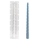 Tapered Twist Pillar Candle Mould 7 - Silicone Mould, Mold for DIY Candles. Created using candle making kit with cotton candle wicks and candle colour chips. Using soy wax for pillar candles. Sold by Myka Candles Moulds Australia