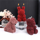 Rose Bunny Candle Mould 2 - Silicone Mould, Mold for DIY Candles. Created using candle making kit with cotton candle wicks and candle colour chips. Using soy wax for pillar candles. Sold by Myka Candles Moulds Australia