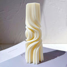 Abstract Pillar Candle Mould 0 - Silicone Mould, Mold for DIY Candles. Created using candle making kit with cotton candle wicks and candle colour chips. Using soy wax for pillar candles. Sold by Myka Candles Moulds Australia