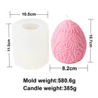 Floral Egg Candle Moulds 9 - Silicone Mould, Mold for DIY Candles. Created using candle making kit with cotton candle wicks and candle colour chips. Using soy wax for pillar candles. Sold by Myka Candles Moulds Australia