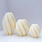 Twirl Candle Moulds 2 - Silicone Mould, Mold for DIY Candles. Created using candle making kit with cotton candle wicks and candle colour chips. Using soy wax for pillar candles. Sold by Myka Candles Moulds Australia