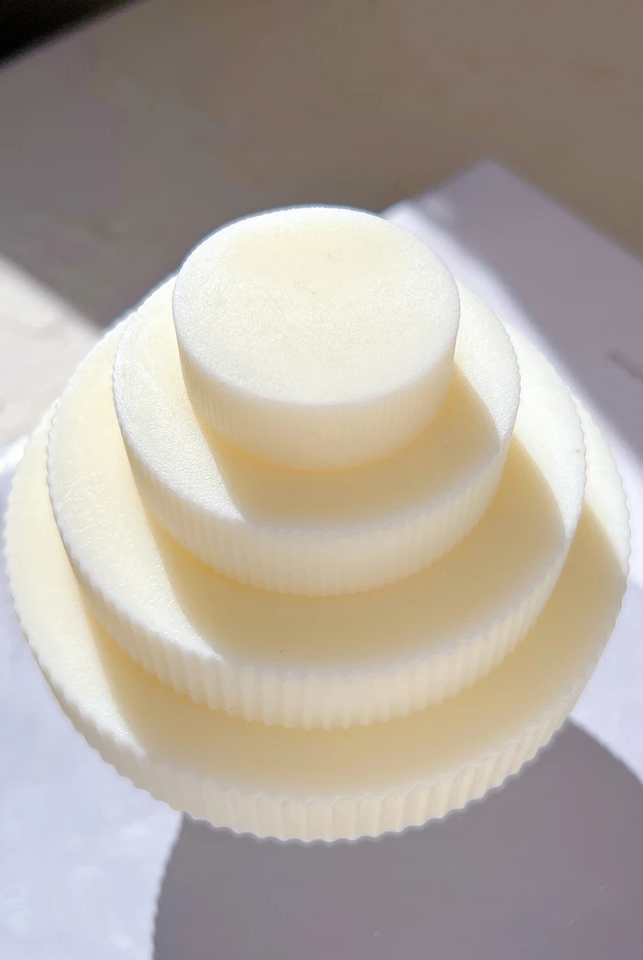 Ribbed Chandelier Candle Mould 5 - Silicone Mould, Mold for DIY Candles. Created using candle making kit with cotton candle wicks and candle colour chips. Using soy wax for pillar candles. Sold by Myka Candles Moulds Australia