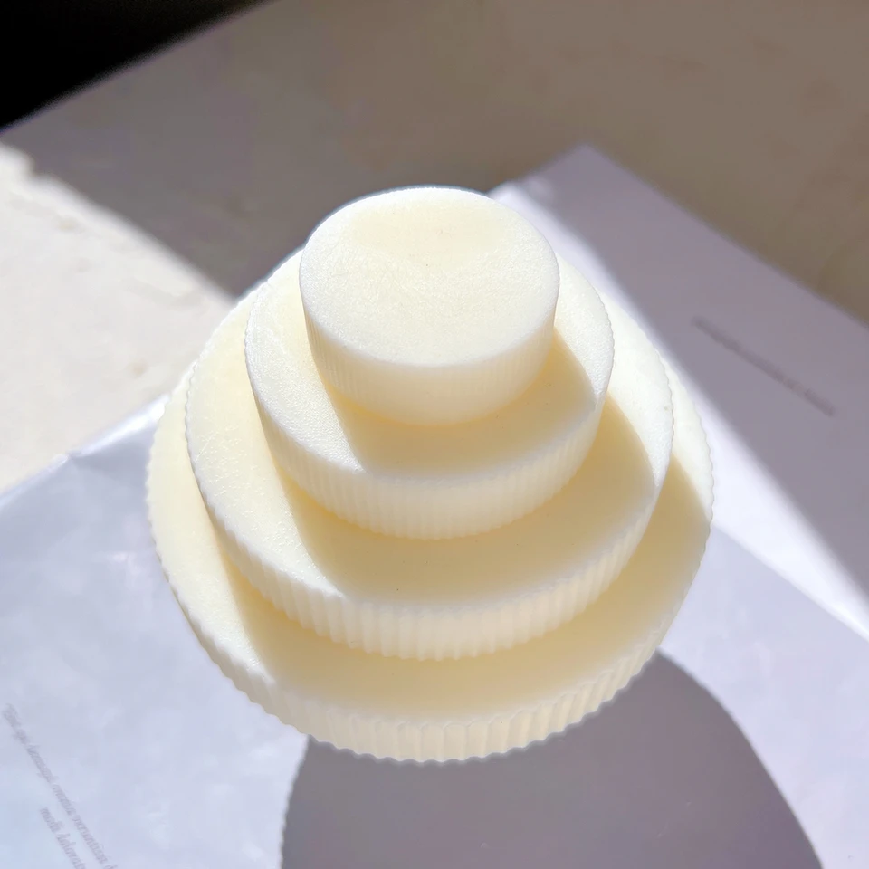 Ribbed Chandelier Candle Mould 5 - Silicone Mould, Mold for DIY Candles. Created using candle making kit with cotton candle wicks and candle colour chips. Using soy wax for pillar candles. Sold by Myka Candles Moulds Australia