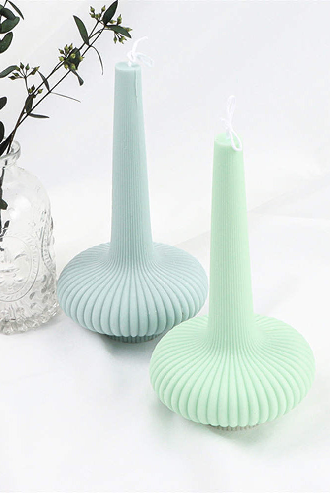 Lamp Candle Mould 1 - Silicone Mould, Mold for DIY Candles. Created using candle making kit with cotton candle wicks and candle colour chips. Using soy wax for pillar candles. Sold by Myka Candles Moulds Australia