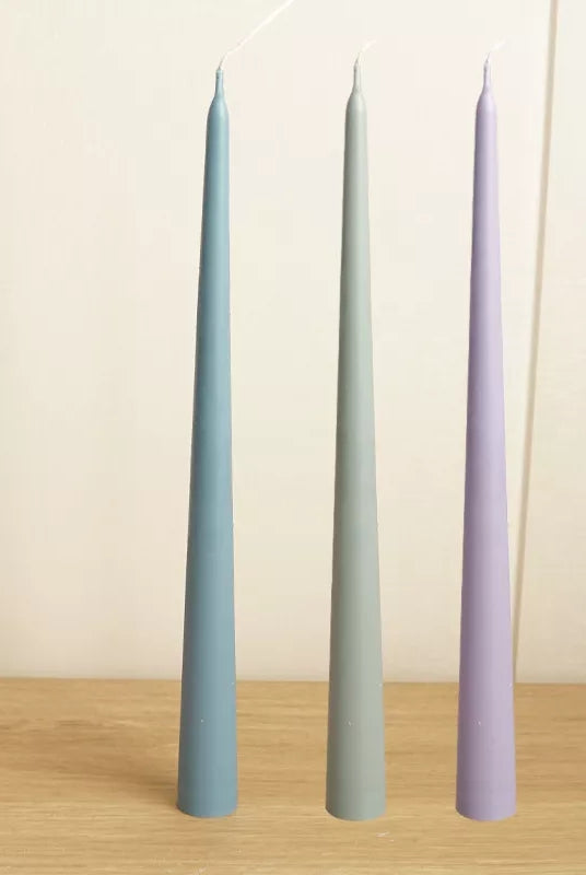 Tapered Pillar Candle Mould 0 - Silicone Mould, Mold for DIY Candles. Created using candle making kit with cotton candle wicks and candle colour chips. Using soy wax for pillar candles. Sold by Myka Candles Moulds Australia