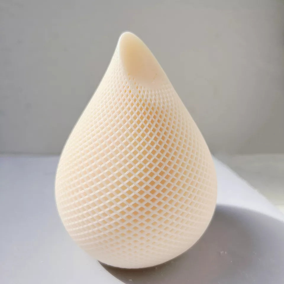 Rain Drop Candle Mould 0 - Silicone Mould, Mold for DIY Candles. Created using candle making kit with cotton candle wicks and candle colour chips. Using soy wax for pillar candles. Sold by Myka Candles Moulds Australia