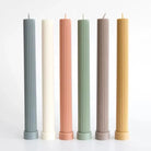Base Ribbed Pillar Candle Mould 4 - Silicone Mould, Mold for DIY Candles. Created using candle making kit with cotton candle wicks and candle colour chips. Using soy wax for pillar candles. Sold by Myka Candles Moulds Australia