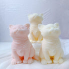 Kitten Candle Mould 6 - Silicone Mould, Mold for DIY Candles. Created using candle making kit with cotton candle wicks and candle colour chips. Using soy wax for pillar candles. Sold by Myka Candles Moulds Australia
