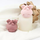 Christmas Pudding Candle Mould 2 - Silicone Mould, Mold for DIY Candles. Created using candle making kit with cotton candle wicks and candle colour chips. Using soy wax for pillar candles. Sold by Myka Candles Moulds Australia