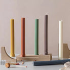 Base Ribbed Pillar Candle Mould 2 - Silicone Mould, Mold for DIY Candles. Created using candle making kit with cotton candle wicks and candle colour chips. Using soy wax for pillar candles. Sold by Myka Candles Moulds Australia