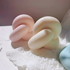 Infinity Knot Candle Mould 3 - Silicone Mould, Mold for DIY Candles. Created using candle making kit with cotton candle wicks and candle colour chips. Using soy wax for pillar candles. Sold by Myka Candles Moulds Australia