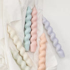 Twisted Pillar Candle Mould 0 - Silicone Mould, Mold for DIY Candles. Created using candle making kit with cotton candle wicks and candle colour chips. Using soy wax for pillar candles. Sold by Myka Candles Moulds Australia