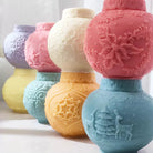 Christmas Bauble Candle Moulds 2 - Silicone Mould, Mold for DIY Candles. Created using candle making kit with cotton candle wicks and candle colour chips. Using soy wax for pillar candles. Sold by Myka Candles Moulds Australia