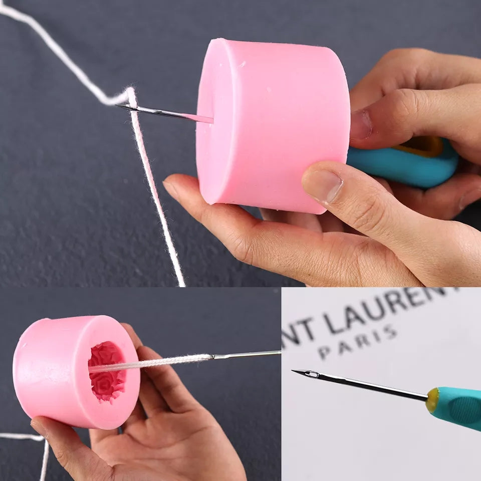 Wicking Tool 1 - Silicone Mould, Mold for DIY Candles. Created using candle making kit with cotton candle wicks and candle colour chips. Using soy wax for pillar candles. Sold by Myka Candles Moulds Australia