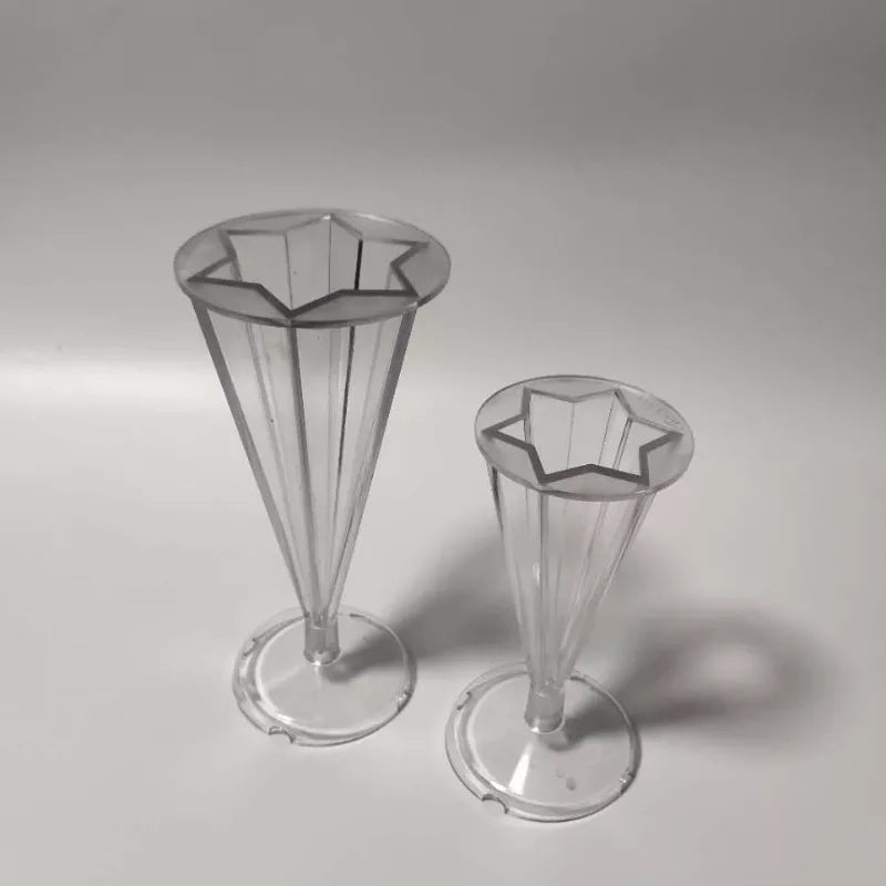 Star Cone Candle Mould 1 - Silicone Mould, Mold for DIY Candles. Created using candle making kit with cotton candle wicks and candle colour chips. Using soy wax for pillar candles. Sold by Myka Candles Moulds Australia