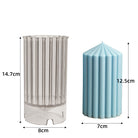 Circus Pillar Candle Moulds 6 - Silicone Mould, Mold for DIY Candles. Created using candle making kit with cotton candle wicks and candle colour chips. Using soy wax for pillar candles. Sold by Myka Candles Moulds Australia