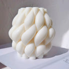 Braid Candle Mould 3 - Silicone Mould, Mold for DIY Candles. Created using candle making kit with cotton candle wicks and candle colour chips. Using soy wax for pillar candles. Sold by Myka Candles Moulds Australia