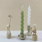 Twisted Pillar Candle Mould 2 - Silicone Mould, Mold for DIY Candles. Created using candle making kit with cotton candle wicks and candle colour chips. Using soy wax for pillar candles. Sold by Myka Candles Moulds Australia