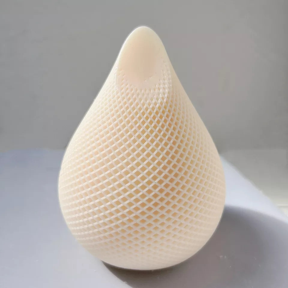 Rain Drop Candle Mould 1 - Silicone Mould, Mold for DIY Candles. Created using candle making kit with cotton candle wicks and candle colour chips. Using soy wax for pillar candles. Sold by Myka Candles Moulds Australia