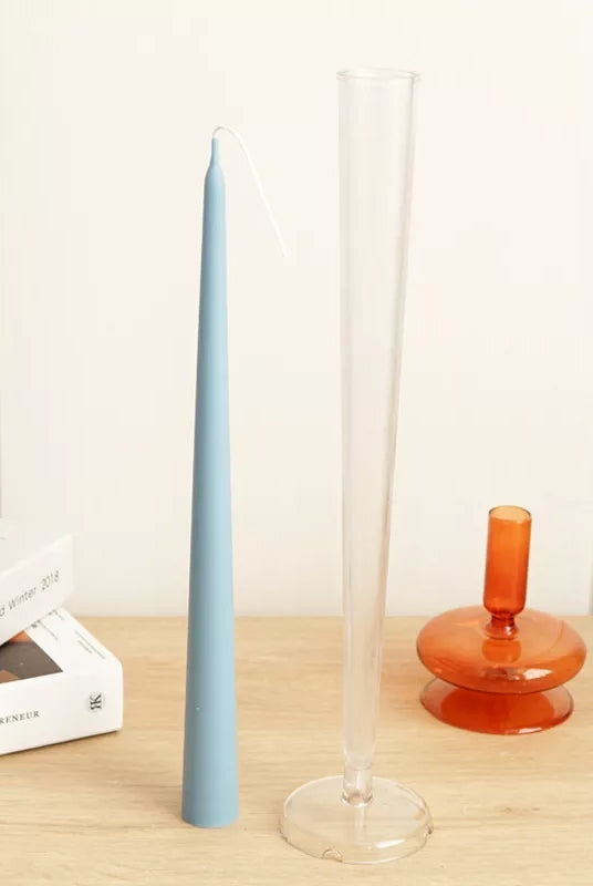 Tapered Pillar Candle Mould 1 - Silicone Mould, Mold for DIY Candles. Created using candle making kit with cotton candle wicks and candle colour chips. Using soy wax for pillar candles. Sold by Myka Candles Moulds Australia