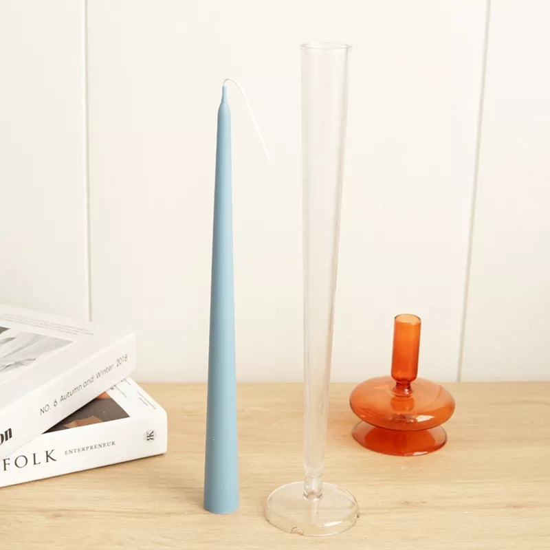 Tapered Pillar Candle Mould 1 - Silicone Mould, Mold for DIY Candles. Created using candle making kit with cotton candle wicks and candle colour chips. Using soy wax for pillar candles. Sold by Myka Candles Moulds Australia