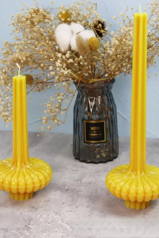 Acrylic Lamp Candle Moulds 4 - Silicone Mould, Mold for DIY Candles. Created using candle making kit with cotton candle wicks and candle colour chips. Using soy wax for pillar candles. Sold by Myka Candles Moulds Australia