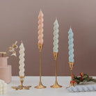 Twisted Pillar Candle Mould 4 - Silicone Mould, Mold for DIY Candles. Created using candle making kit with cotton candle wicks and candle colour chips. Using soy wax for pillar candles. Sold by Myka Candles Moulds Australia