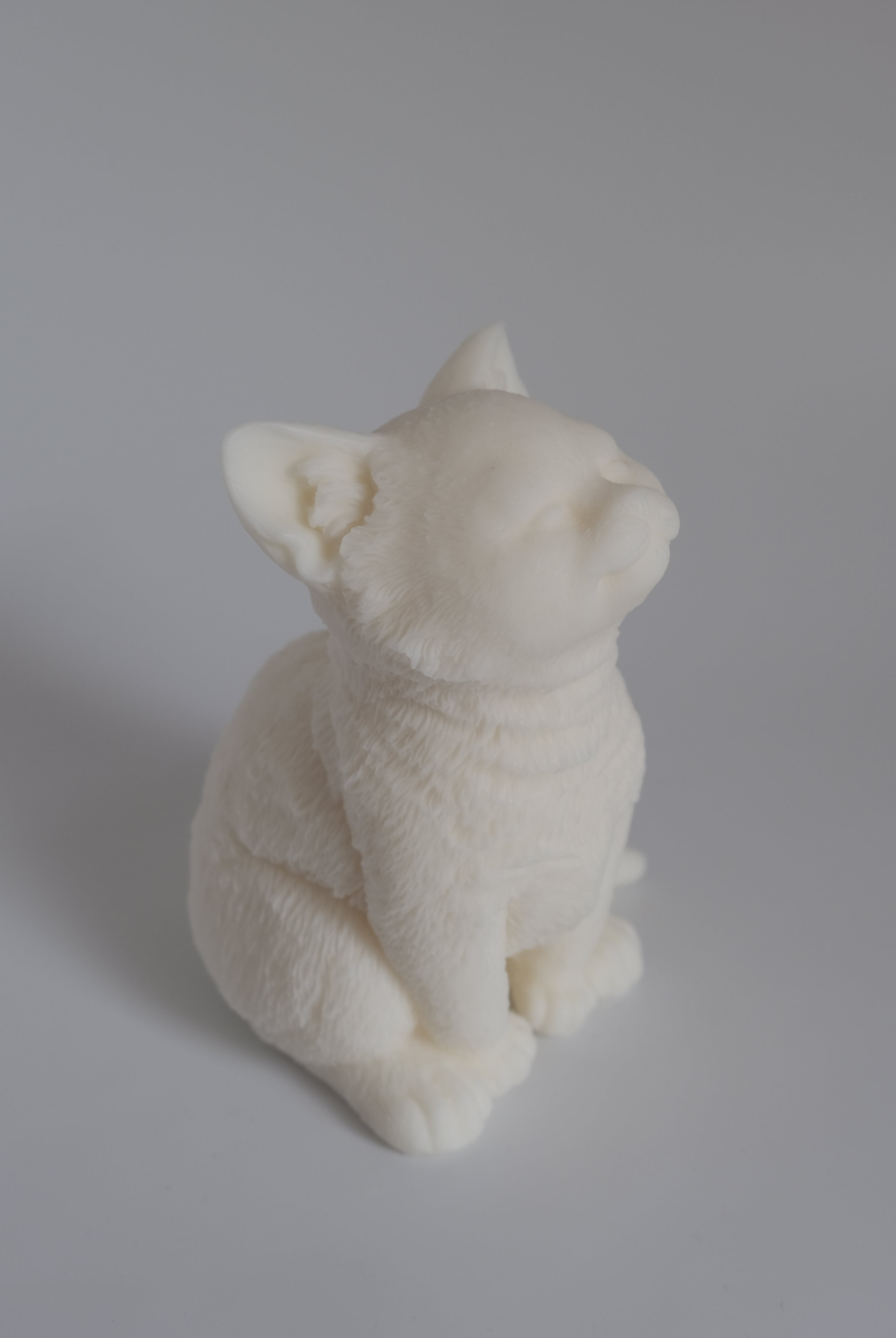 Kitten Candle Mould 1 - Silicone Mould, Mold for DIY Candles. Created using candle making kit with cotton candle wicks and candle colour chips. Using soy wax for pillar candles. Sold by Myka Candles Moulds Australia