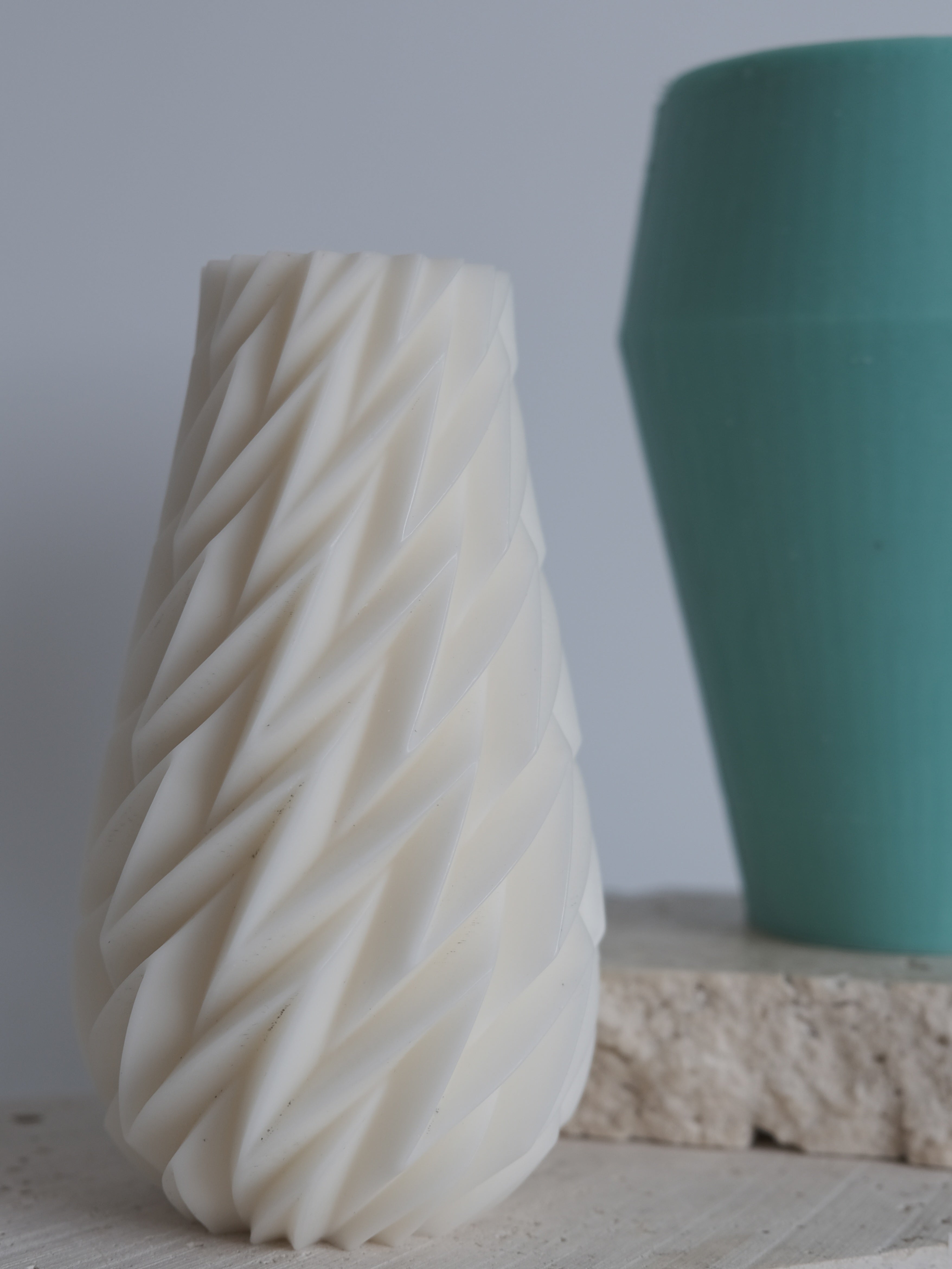 Ziggy Candle Mould 5 - Silicone Mould, Mold for DIY Candles. Created using candle making kit with cotton candle wicks and candle colour chips. Using soy wax for pillar candles. Sold by Myka Candles Moulds Australia