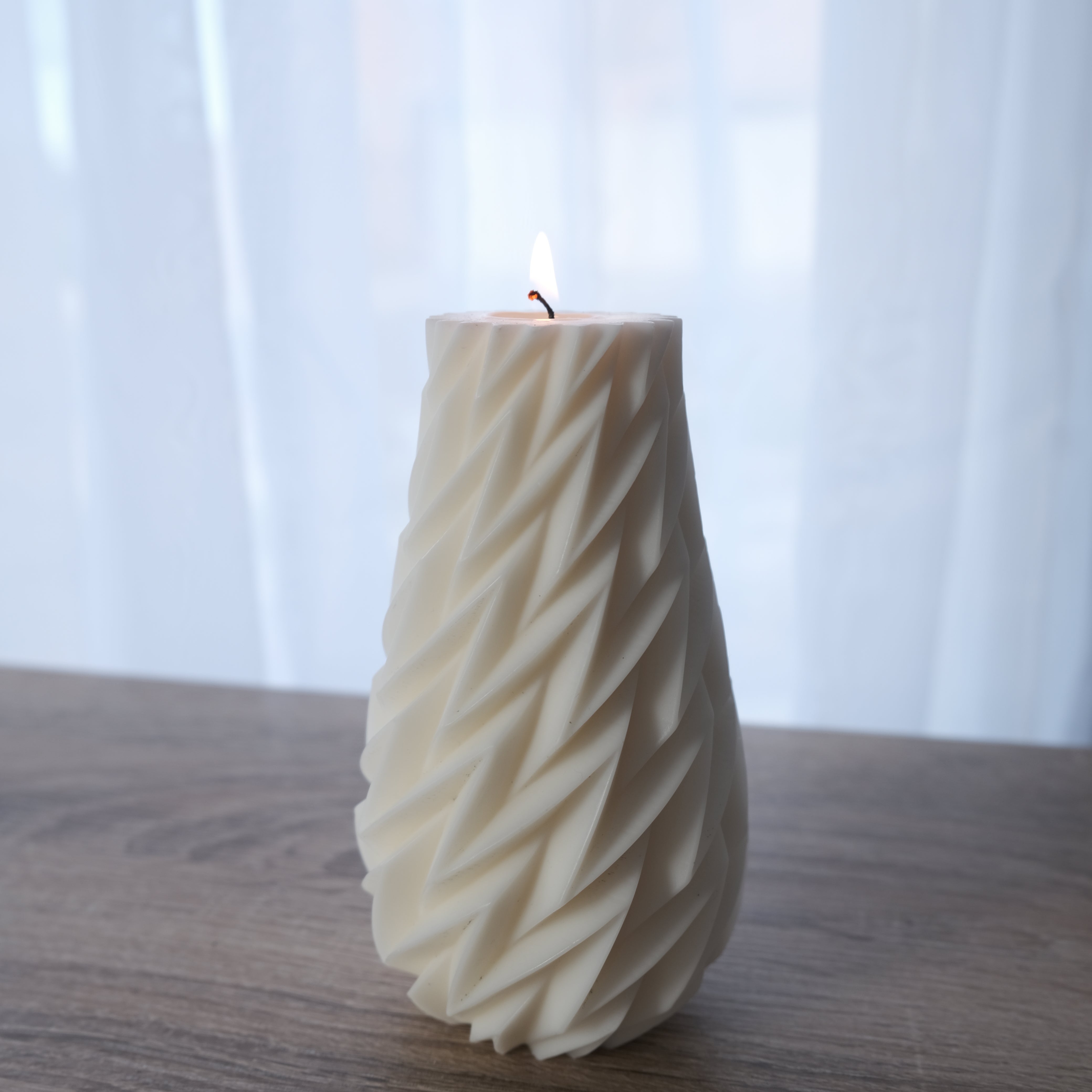 Ziggy Candle Mould 4 - Silicone Mould, Mold for DIY Candles. Created using candle making kit with cotton candle wicks and candle colour chips. Using soy wax for pillar candles. Sold by Myka Candles Moulds Australia