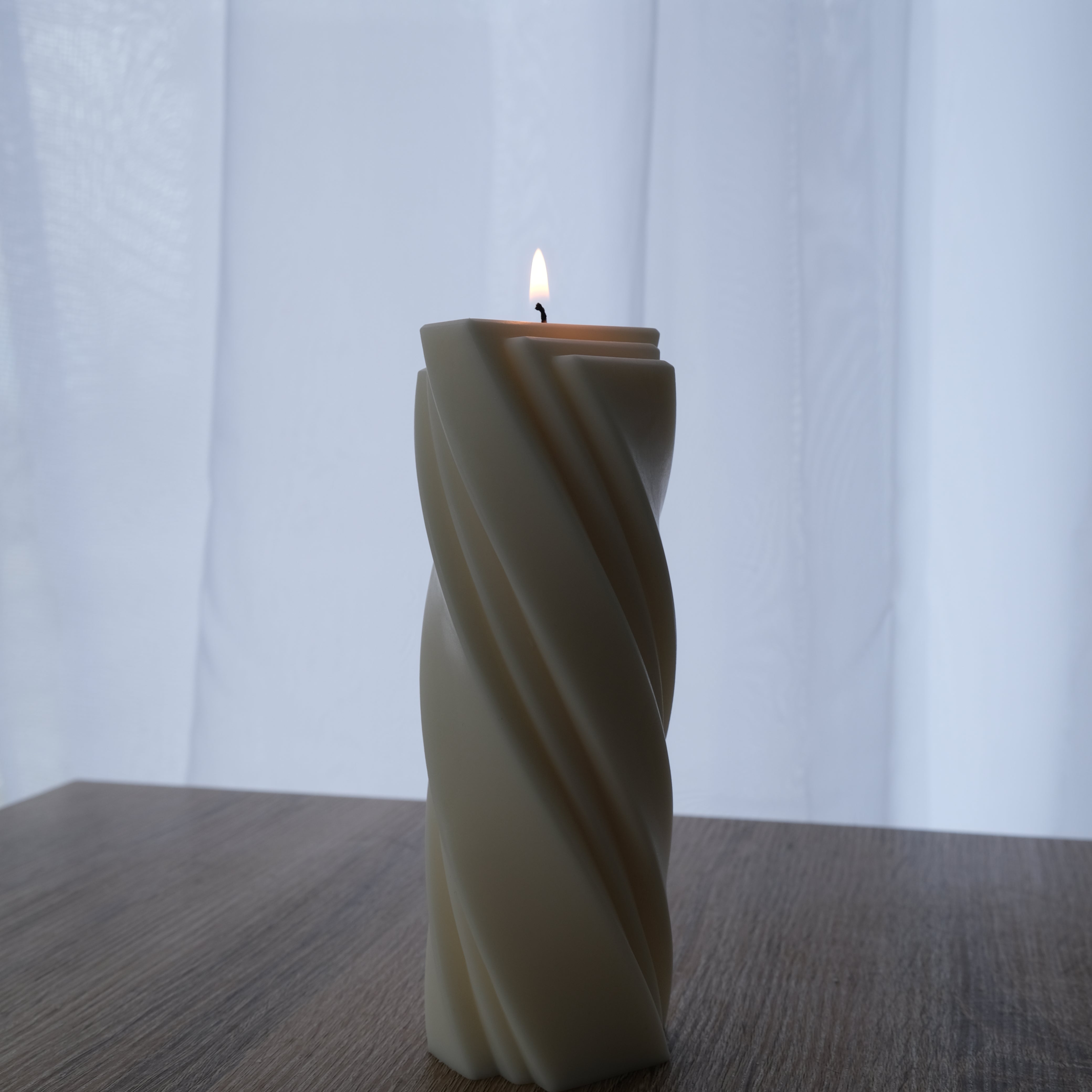 Belle Candle Mould 3 - Silicone Mould, Mold for DIY Candles. Created using candle making kit with cotton candle wicks and candle colour chips. Using soy wax for pillar candles. Sold by Myka Candles Moulds Australia