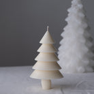 Tiered Christmas Tree Candle Mould 0 - Silicone Mould, Mold for DIY Candles. Created using candle making kit with cotton candle wicks and candle colour chips. Using soy wax for pillar candles. Sold by Myka Candles Moulds Australia