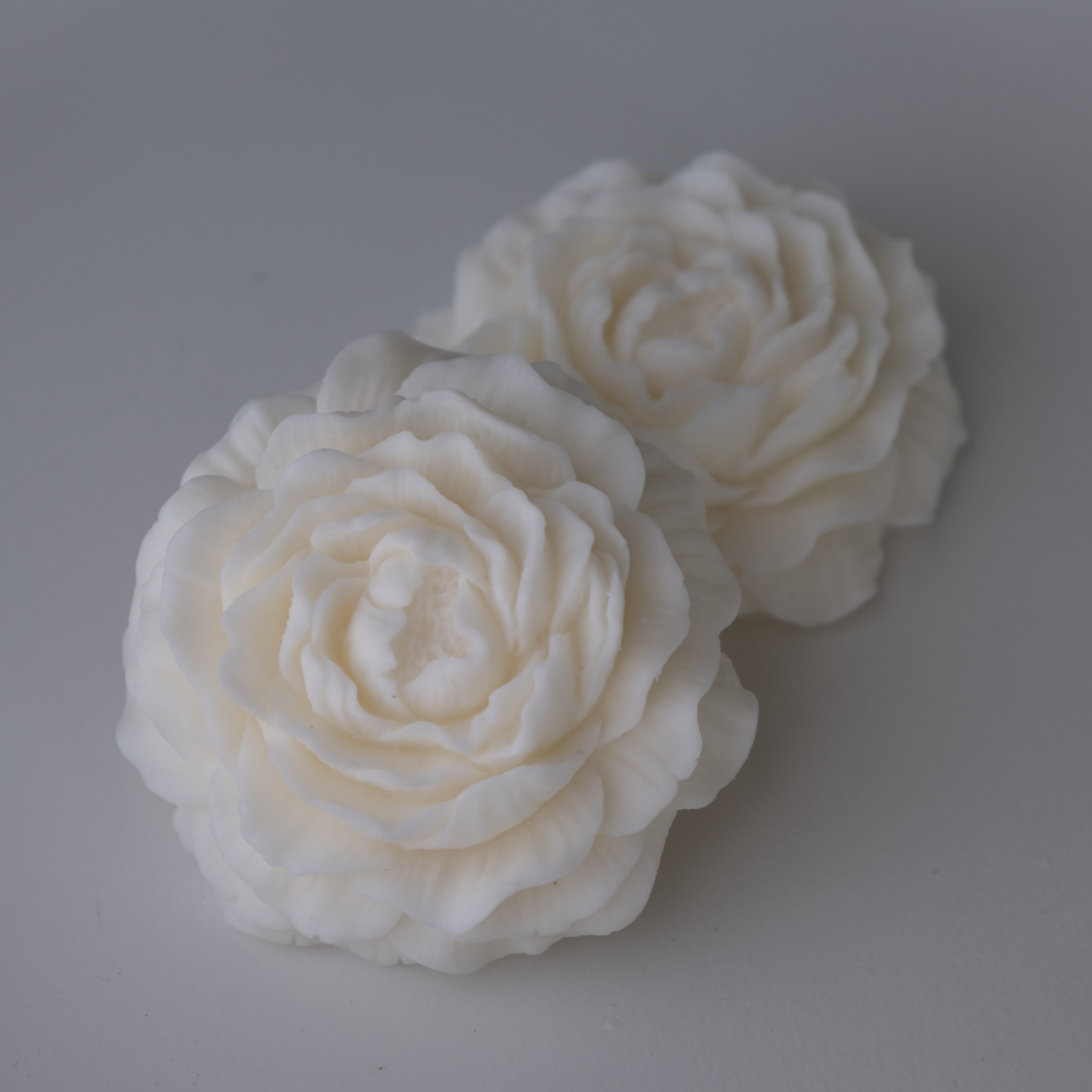 Peony Candle Mould 0 - Silicone Mould, Mold for DIY Candles. Created using candle making kit with cotton candle wicks and candle colour chips. Using soy wax for pillar candles. Sold by Myka Candles Moulds Australia