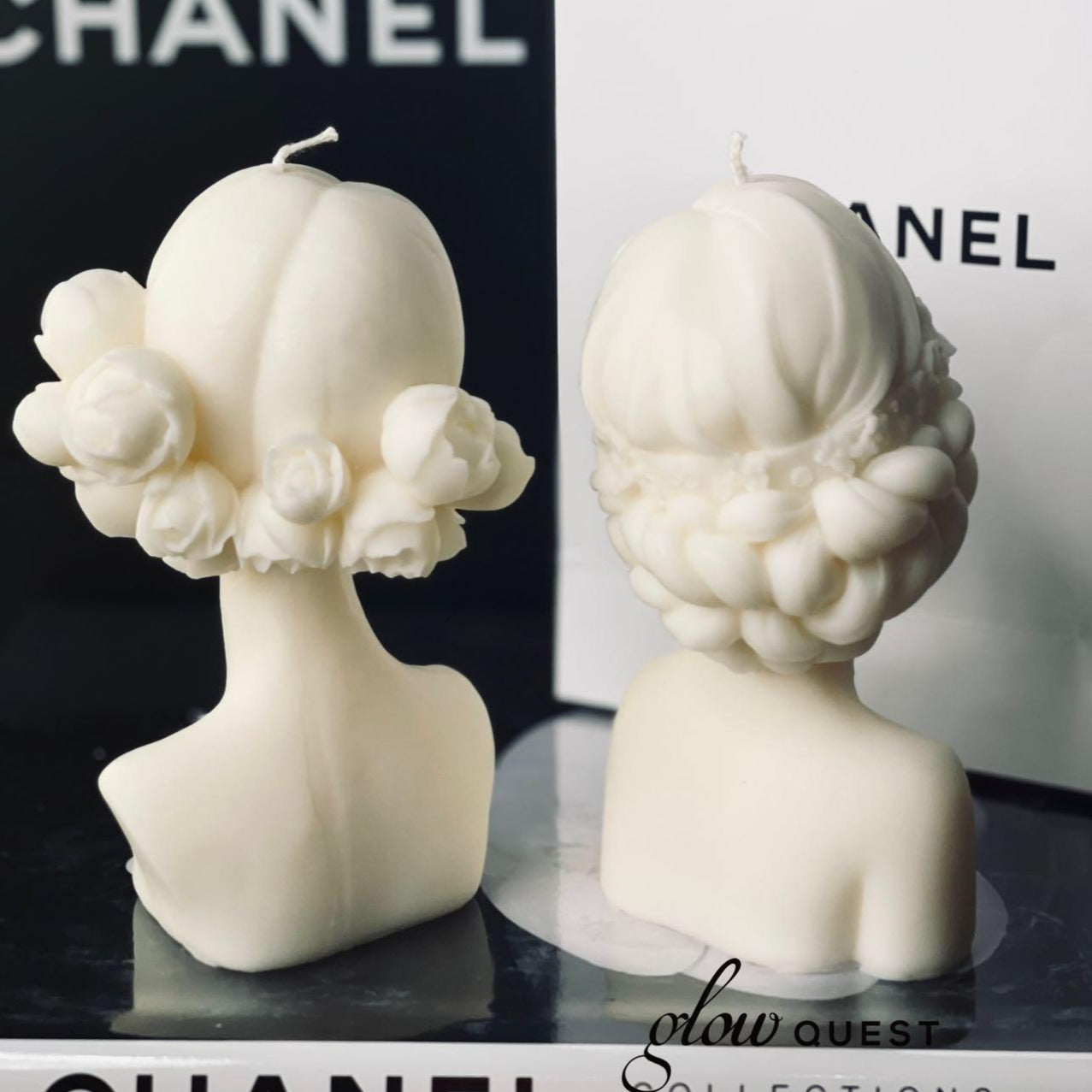 Flower Princess Candle Moulds 1 - Silicone Mould, Mold for DIY Candles. Created using candle making kit with cotton candle wicks and candle colour chips. Using soy wax for pillar candles. Sold by Myka Candles Moulds Australia
