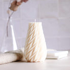 Ziggy Candle Mould 1 - Silicone Mould, Mold for DIY Candles. Created using candle making kit with cotton candle wicks and candle colour chips. Using soy wax for pillar candles. Sold by Myka Candles Moulds Australia
